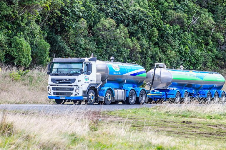 A milk road tanker