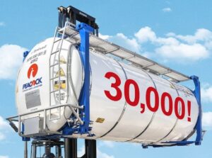 Peacock reaches milestone of 30,000 tank containers